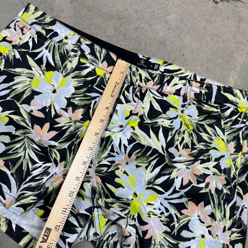 Volcom Womens Shorts 36x3 Floral Beach Vibes Stretch Denim Mid Rise Neon - Picture 6 of 9