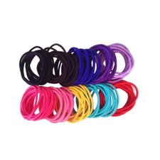 50pcs Nylon Rubber Bands Ponytail Holder Hair Ties Rope for Adults Kids New