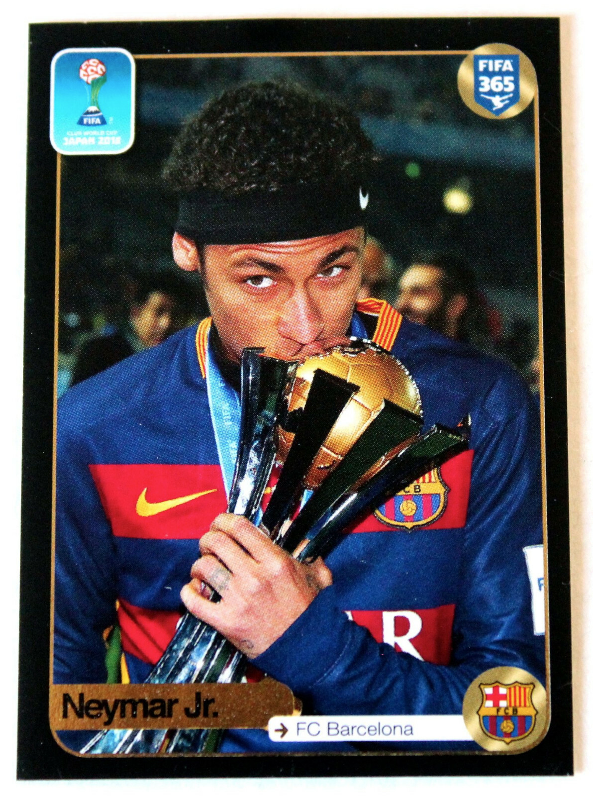 Panini Soccer Sticker Card Club World Cup 2015 Neymar Jr. # 648 FIFA 365 2017