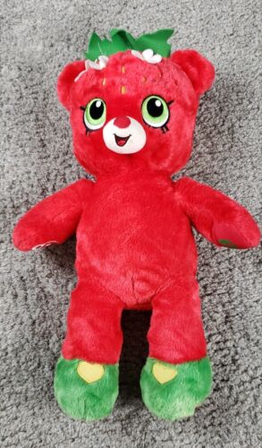  Build A Bear Shopkins Strawberry Kiss Plush Teddy Doll Stuffed Animal Red  - Picture 1 of 4