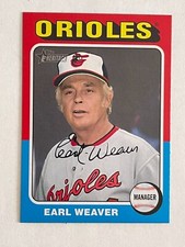 2024 TOPPS HERITAGE EARL WEAVER #153 MANAGER BALTIMORE ORIOLES BASEBALL CARD