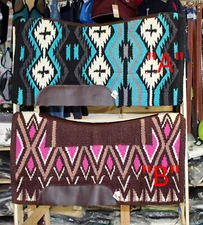 Western Shaped Saddle In Wool With Felt Padding