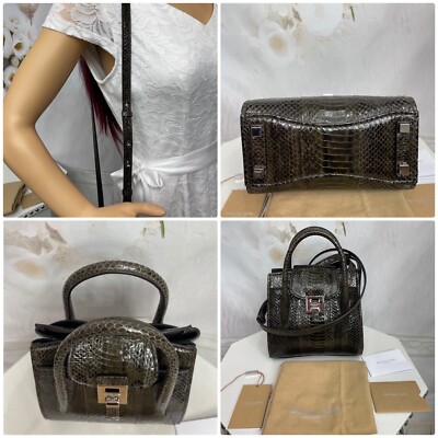 Michael Kors Collection mini GENUINE SNAKESKIN bancroft bag MSRP