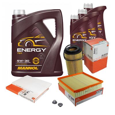 MAHLE Inspektionspaket 8L MANNOL 5W-30 Energy für Opel Omega B Caravan 2.2 DTi