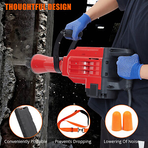 3600W Heavy Duty Electric Demolition Jack Hammer Concrete Breaker w/Case - Picture 5 of 14