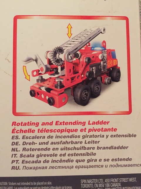 Meccano Junior - Rescue Fire Truck With Lights and Sounds Model Building Set 16 for sale online 