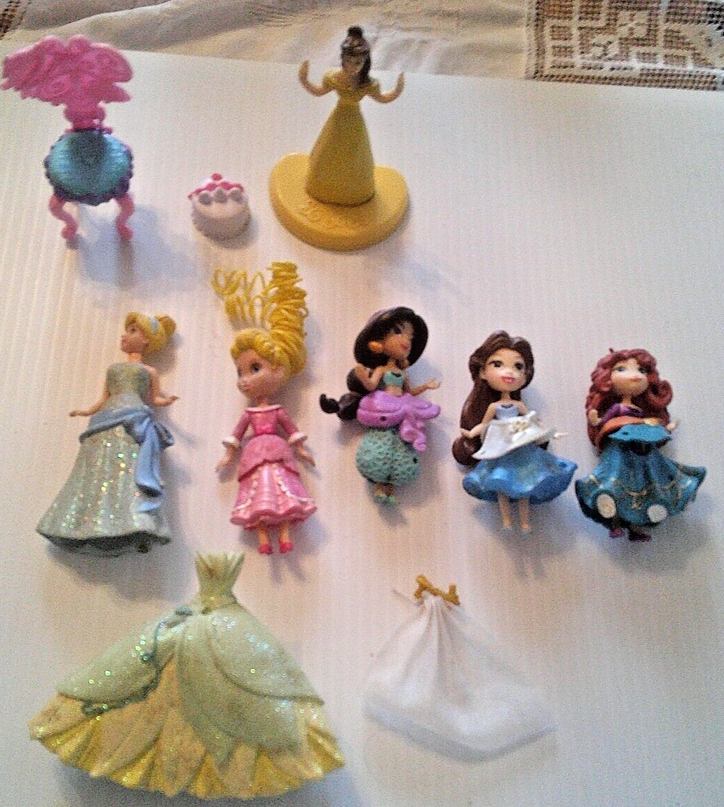 11 mixed lot Disney Princess Little Kingdom Snap-Ins Mini Dolls