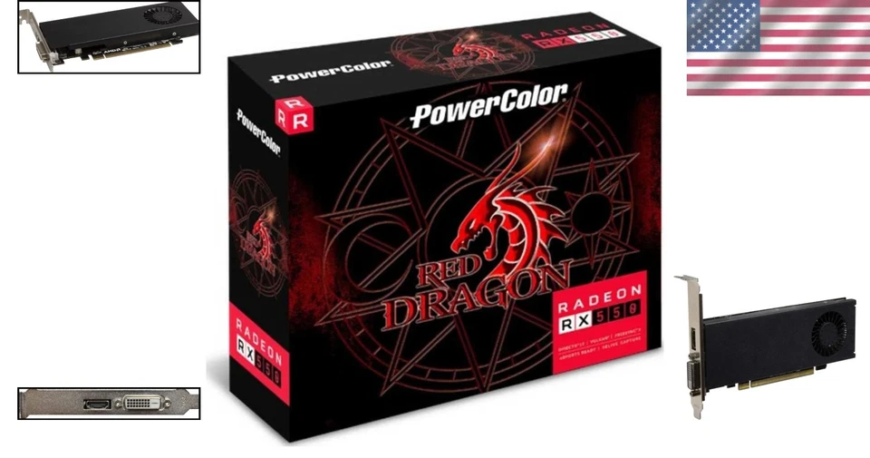 AMD Radeon 550 2GB GDDR5 Low Profile Graphics Card - Ultimate Gaming Upgrade - Image 2 of 4