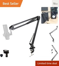 Pro Series 38" Scissors Arm Adjustable Microphone Desk Stand with Boom Suspen...