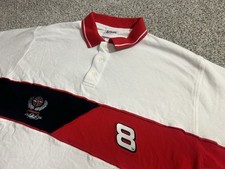 Vintage Chase Authentics Dale Earnhardt JR 8 Nascar Striped Cotton Polo XL