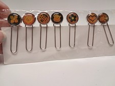 Set 2 Decorative Paper Clip Bookmarks Scrapbook Planner Clips Cute