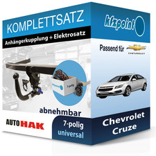 Für Chevrolet Cruze 04.2012- AUTO HAK Anhängerkupplung abnehmbar + 7polig E-Satz