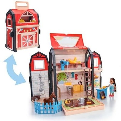 Lori Dolls Loft to Love Barn - Portable Horse Stable & Farm Playset