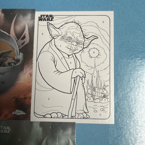 2025 Topps Chrome Star Wars, Yoda, Grogu, Yoda Star Wars By Numbers Insert - Picture 5 of 7