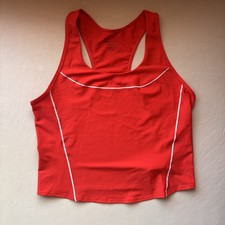 Athleta Interval Tank Womens Large Red Racerb...