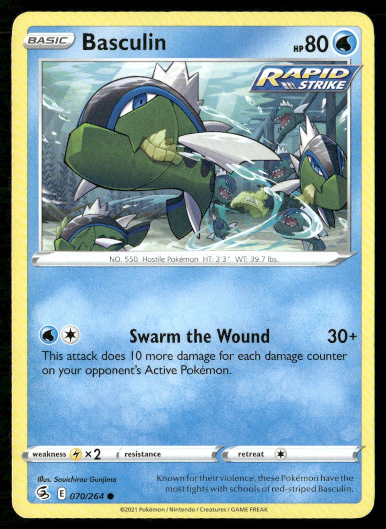 Basculin Fusion Strike 070/264 Common Pokemon Near Mint