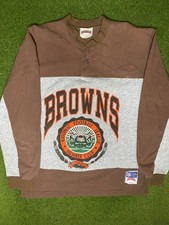 80s Cleveland Browns - Vintage NFL Long Sleeve Shirt Medium 