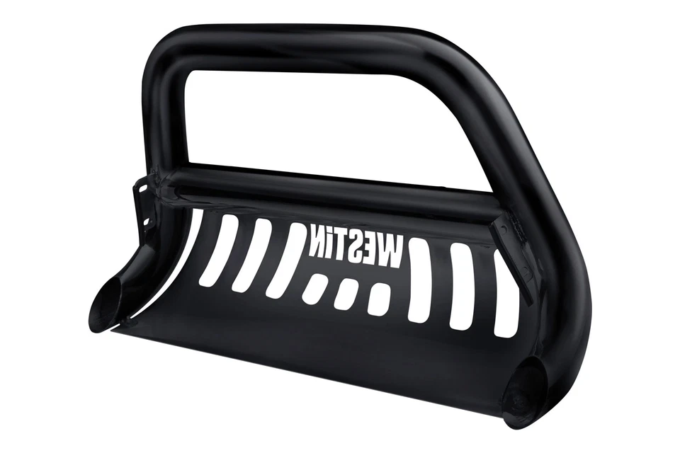 For Chevy Silverado 1500 Classic 07 3" E-Series Black Bull Bar w Skid Plate - Image 3 of 4