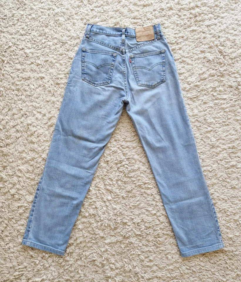 Vintage 1994 Levis 501 Made in USA Light Wash Denim Jeans Altered XXS Ou 32FR - Photo 1/4
