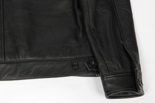 CHAQUETA PARA HOMBRE PAUL SMITH NUEVA CON ETIQUETAS - CHAQUETA DE CUERO NEGRA DE LUJO - UK M - PRECIO DE VENTA RECOMENDADO £895 - Imagen 9 de 12