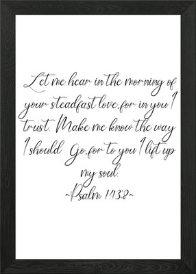 Psalm Framed Wall Art Poster Canvas Print Picture