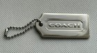Coach Replacement Hardware Hangtag  Silver-Tone 2004 - 2010 Era 2.25" X 1.0"  — photo 1