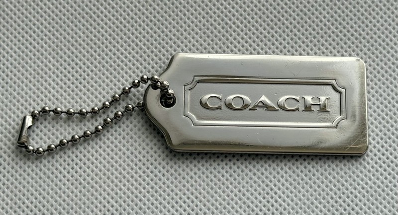 Coach Replacement Hardware Hangtag  Silver-Tone 2004 - 2010 Era 2.25" X 1.0" 