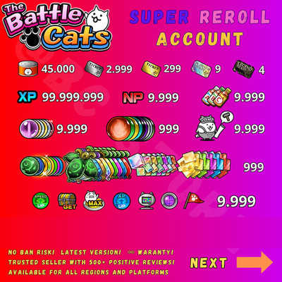 Super reroll / gacha Battle Cats acc0unt [Android/iOS] [All regions]