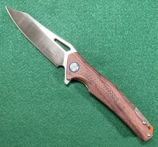 Sitivien EDC Knife ST219, Clip Point Blade, Satin 9Cr18MoV Steel, Dalbergia Wood