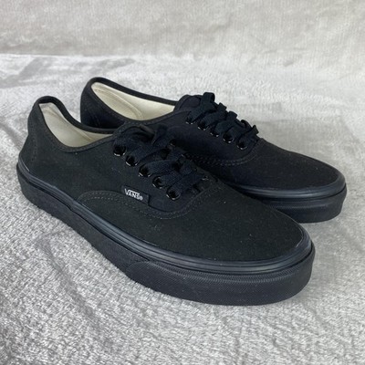 Vans Authentic Shoes Men Size 8.5 Women 10 Black Canvas Low Top