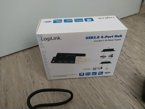 LogiLink UA0149 USB 3.0 HUB 4-Port Metallgehäuse - Schwarz - Bild 5 von 6