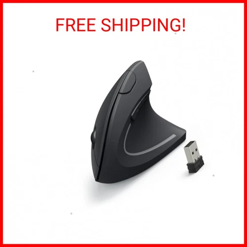Anker 2.4G Wireless Vertical Ergonomic Optical Mouse For Work, Multi-Device Conn