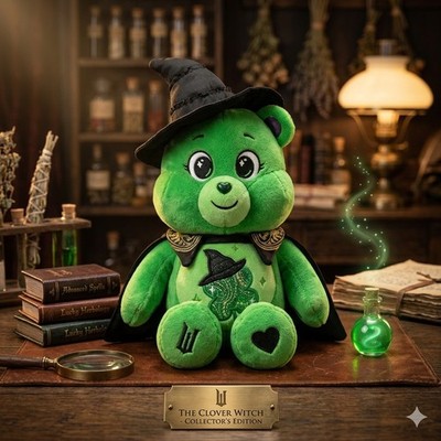 CARE BEARS 22 CM PLÜSCH - WICKED - WIZARD OF OZ - GOOD LUCK BEAR AS ELPHABA