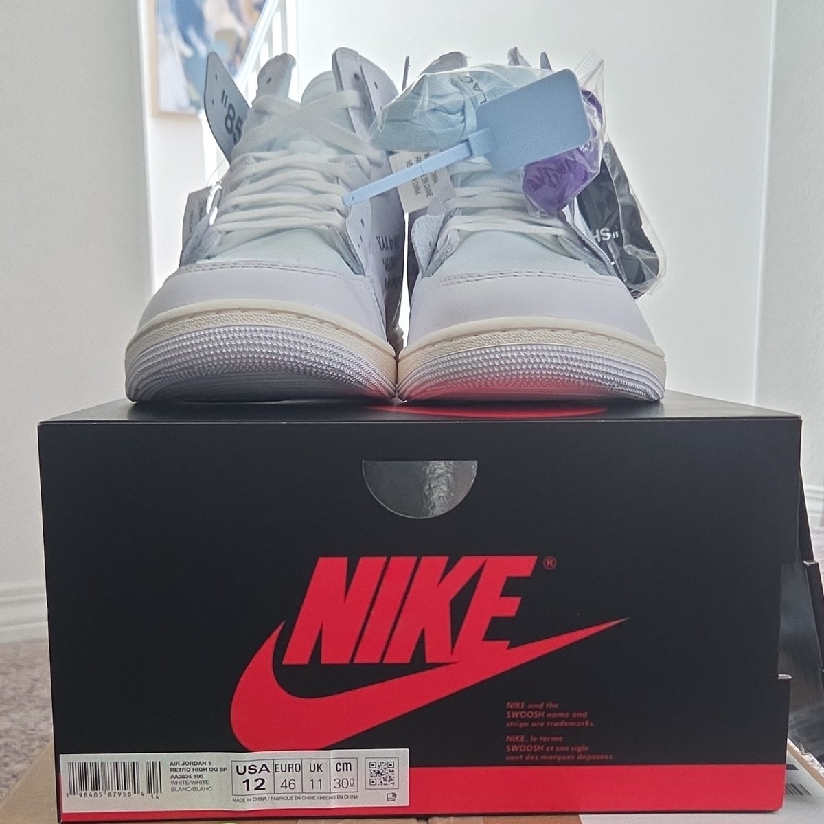 Nike Air Jordan 1 Retro High OG SP Virgil Abloh White Alaska