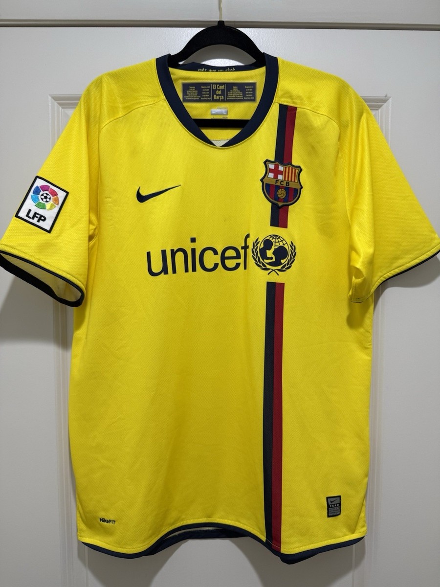 Zlatan Ibrahimovic #9 Mens LARGE Nike FC Barcelona Away