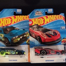 Hot Wheels NHRA 1:64 Diecast Cars Lot of 2 Track Dwagon Supercharged