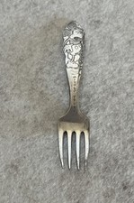 Vintage Mickey Mouse FORK Baby Child Silver plated ROGERS  SON Disneyana Disney