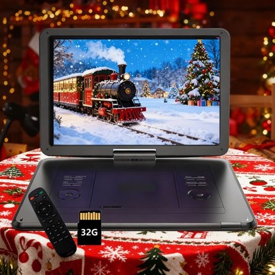 17,5'' Tragbarer DVD Player mit 15,6 Zoll HD Schwenkbaren Bildschirm Zonenfrei