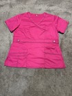 Dickies Scrub Top Women Solid Pink Size Medium (No SIZE TAGS) Pockets,Nurse