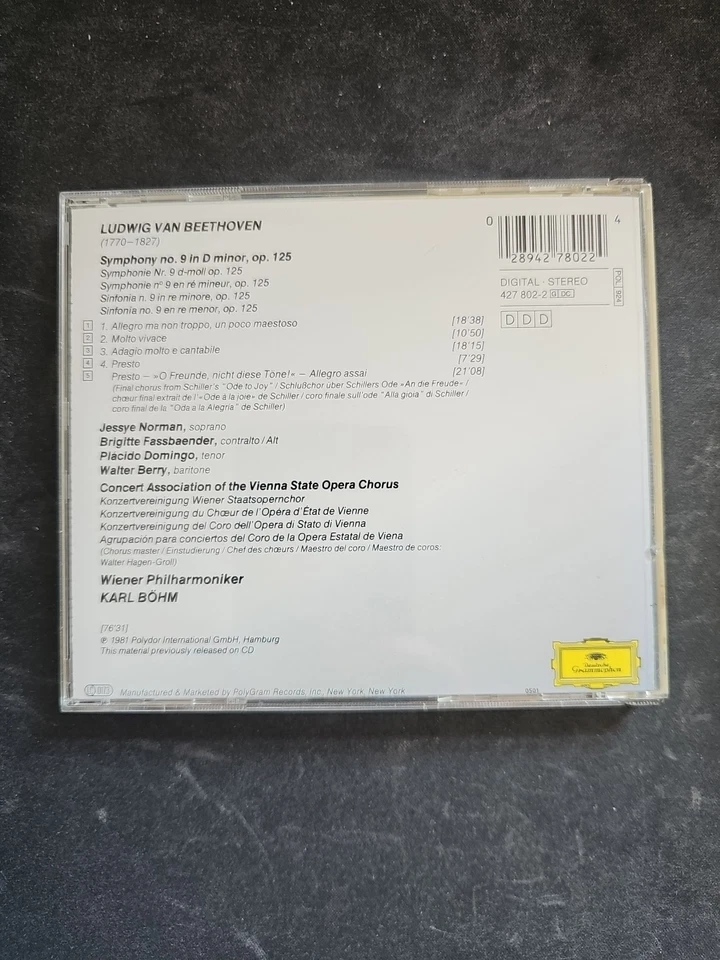 Ludwig van Beethoven - Symphony No. 9 - Jessye Norman, Placido Domingo (CD 1981) - Image 2 of 2