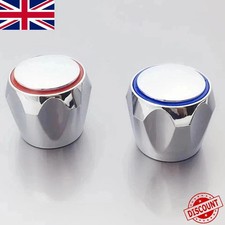 2pcs Hot & Cold Tap Top Head Faucet Cover Chrome Plated Replacement Set Kitchen