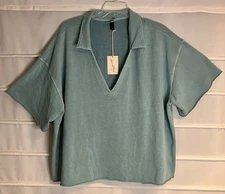 Universal Thread Green V Neck 100% Cotton SS Shirt 4XL NWTS!