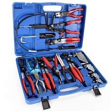 16PCS Hose Clamp Pliers Set, Automotive Hose Clamp Removal Tool, Long  Flexib...