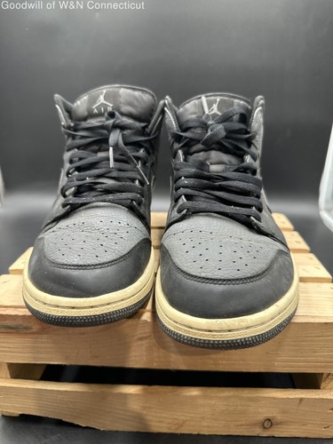 Nike Air Jordan 1 Mid Dark Grey Black 554724-041 Men's Size 11.5 COA
