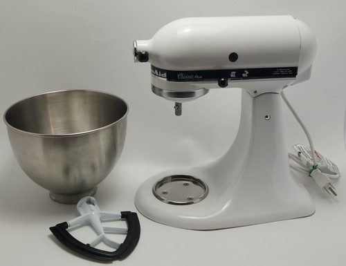 KitchenAid Classic Plus KSM75WH 275W 4.5Qt Tilt-Head Stand Mixer ...