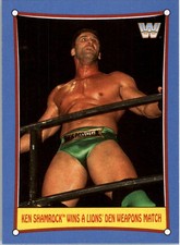 2017 Topps Heritage WWE Bizarre SummerSlam Matches #6 Ken Shamrock Wins WWE
