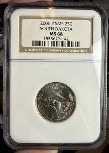 2006-P NGC MS68 South Dakota State Quarter Business Strike 25C