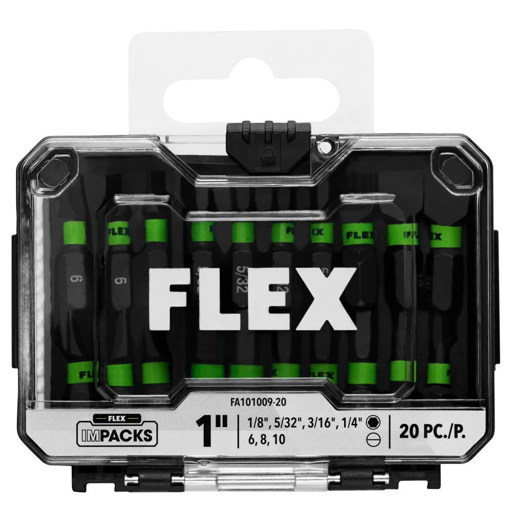Набор ударных долот Flex Impacks 1-дюймовой формы со смешанным шестигранником и прорезями 20 штук 3190₽