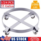 55 Gallon Drum Dolly Drum Caddy 1000lbs w/ Swivel Casters Heavy Duty Steel Frame