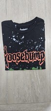 Official Goosebumps Black White Splatter , Haunted Mask  T-shirt Size M 